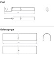 Pręt pionowy z osłoną l=950mm FAPIM 8450 schemat.jpg