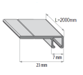 Profil mocujący szczotkę PROFIX DF500 L=2000 mm schemat.png