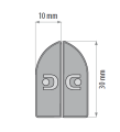 Para zatyczek do maskownicy profila PROFIX DF800 schemat.png