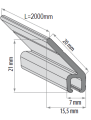 Profil mocujący szczotkę PROFIX DF600 L=2000 mm schemat.png
